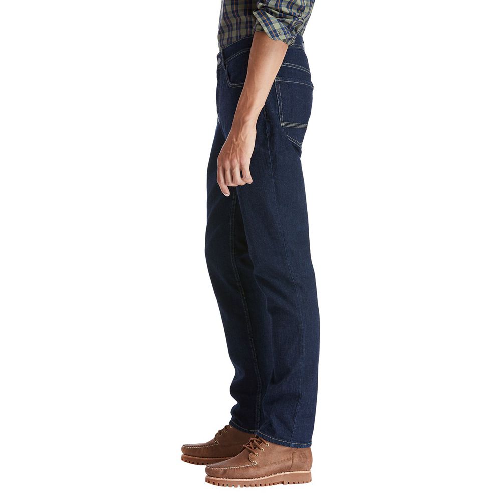 Timberland Mens Pants Sargent Lake Slim Fit Denim - Navy - India FA1345908